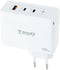 TooQ TQWC-GANQC2PD100W - Oplader - 100W Quick Charge 3.0 - 1x USB-A 2x USB-C