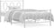 vidaXL - Bedframe - met - hoofd- - en - voeteneinde - metaal - wit - 100x200 - cm