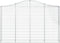 vidaXL - Schanskorven - 4 - st - gewelfd - 200x30x120/140 - cm - ijzer