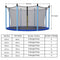 Coast Veiligheidsnet - Trampoline Ø366 cm - Dubbel-kop ritssluiting - Blauw