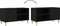 vidaXL - Record - Kast - Zwart - Eiken - 84,5x38x48 - cm - Bewerkt - Hout