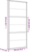 vidaXL - Schuifdeur - 90x205 - cm - mat - ESG-glas - en - aluminium - goudkleurig