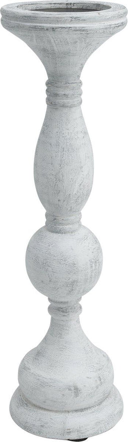 PTMD Kandelaar Niza - 11x11x42 cm - Hout - Wit