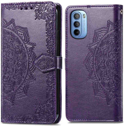iMoshion Hoesje Geschikt voor Motorola Moto G14 Hoesje Met Pasjeshouder - iMoshion Mandala Bookcase - Paars