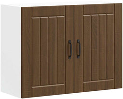 vidaXL - Keukenwandkast - Lucca - bewerkt - hout - bruin - eikenkleur