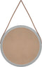 vidaXL - Wandspiegel - met - band - Ø - 45 - cm - zilverkleurig