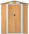 vidaXL - Tuinschuur - 192x523x223 - cm - gegalvaniseerd - staal - lichtbruin
