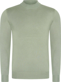 Mario Russo Turtle Neck - Coltrui Heren - 80% Viscose - Agave Groen - L