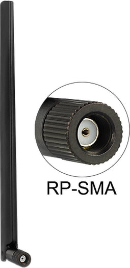 WL-Antenne Delock RP-SMA 802.11 3~6 dBi omni Gelenk zwart