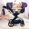 Bayer Design Twin Xeo - Tweeling poppenwagen - Verstelbare handgreep en zonneschermen - Multicolor