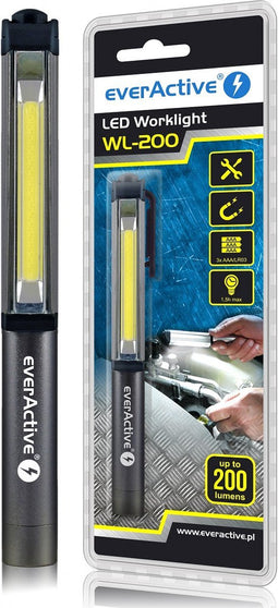 WL200 - Clip flashlight - Black - Metal - COB LED - 1 lamp(s) - 3 W