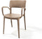 Wing Stapelstoel met armleuning zand beige - SET VAN 4