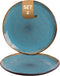 Palmer Bord Lotus 27.5 cm Turquoise Zwart Stoneware 2 stuks