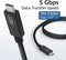 ACT AC7401 - USB-C 3.2 Gen1 Aansluitkabel - 5Gbps 60W - Zwart