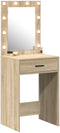 vidaXL - Kaptafel - met - LED-verlichting - - - Sonoma - Eik - 50x41x135 - cm