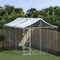 vidaXL - Hondenkennel - met - dak - 3x4,5x2,5 - m - gegalvaniseerd - staal - zilver