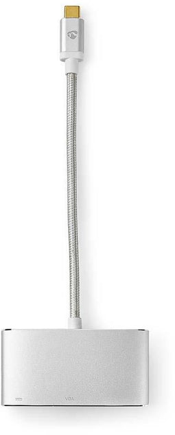 Nedis CCTB64760AL02 - USB 3.0 Adapterkabel - USB-C naar USB-A en VGA - Aluminium