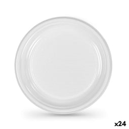 Bordenset Algon Plastic 20,5 cm 20,5 x 2 cm 12 Onderdelen (24 Stuks)