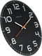 NeXtime - Wandklok - 30 x 3.5 cm - Glas - Zwart - 'Classy Round'