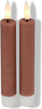 Countryfield Led dinerkaarsen - 2x st - H15cm - afstandsbediening - roze (2 stuks)