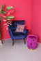 PTMD Kian Fauteuil - H98 x Ø83 cm - Velvet - Blauw