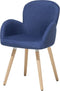 BROOKVILLE - Eetkamerstoel - Blauw - Polyester