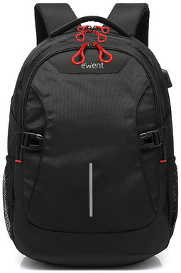 Ewent EW2526 - Rugzak - Voor Laptop en Tablet met USB Uitgang - Zwart