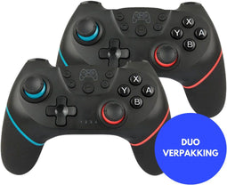 2x Draadloze Controller Geschikt voor Nintendo Switch & Switch 2 - Ergonomische Handvat Gripstand,