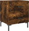 vidaXL - Nachtkastje - 40x35x47,5 - cm - bewerkt - hout - gerookt - eikenkleurig