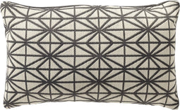 Dutch Decor NISA - Buitenkussen 30x50 cm - waterafstotend en uv-bestendig - Charcoal Gray - antraciet