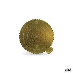 Taartbasis Algon Gouden 20 x 20 cm (36 Stuks)