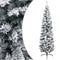vidaXL - Kunstkerstboom - met - sneeuw - smal - 240 - cm - PVC - groen