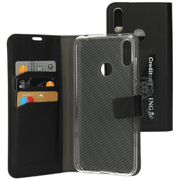 Mobiparts Classic Wallet Case - Huawei Y7 (2019) - 360 Graden bescherming - Zwart