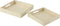J-Line plateau Nuye Vierkant plateau - dienblad - karton - creme - 2 stuks