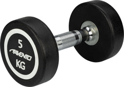 Avento Dumbbell - Halter 5 kg - Staal met grip - Zwart