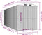 vidaXL - Tuinschuur - 192x523x223 - cm - gegalvaniseerd - staal - donkerbruin