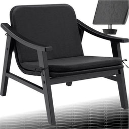 tectake® Treviso - Tuinstoel - Houten frame - Wicker zitting - 69 x 76 x 69,5 cm
