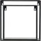 WOOOD Meert Wandplank Kubus - Metaal - Zwart - 30x30x15 - Set van 2
