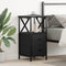 vidaXL - Nachtkastje - Zwart - Eiken - 34x35,5x70 - cm - Houtfineer