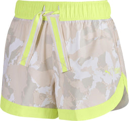 PUMA The First Mile Woven Short - Dames Sportbroek - Sunny Lime-Camo Prt - Maat L