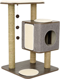 Jack and Vanilla Kattenmeubel Molly 56x56x80 cm grijs