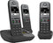 Gigaset A705A - DECT-telefoon met antwoordapparaat en nummerherkenning - Zwart (3 stuks)