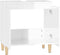 vidaXL - Wastafelkast - 58x33x60 - cm - bewerkt - hout - hoogglans - wit