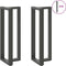 vidaXL - Bartafelpoten - 2 - st - T-vormig - 40x35x(110-111) - cm - staal - antraciet