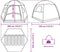 vidaXL - Familietent - iglo - 6-persoons - waterdicht - grijs - en - oranje