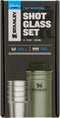 Stanley Adventure Nesting Shot Glass Set 0,59ML | Hammertone Green | BPA-Vrije shotglazen | Roestvrijstalen borrelglazen | Makkelijk opstapelen en opbergen | Vaatwasserbestendig