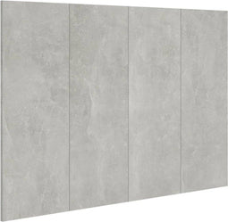 vidaXL - Hoofdbord - 120x1,5x80 - cm - bewerkt - hout - betongrijs