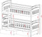 IGNAS - Stapelbed - 90x200 cm - te splitsen tot 2 bedden - wit