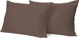 Kussensloop Hotelsluiting Percal Katoen - taupe 60x70cm - Kussenslopen set van 2 stuks