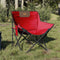 vidaXL - Campingstoelen - 2 - st - met - vakje - inklapbaar - rood